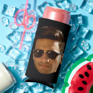 Custom Face Cutout Bachelorette Birthday Black Selters Dosenkühler