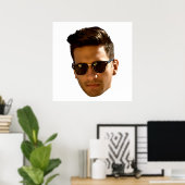 Custom Face Cutout Bachelorette Party Birthday Poster (Heimbüro)