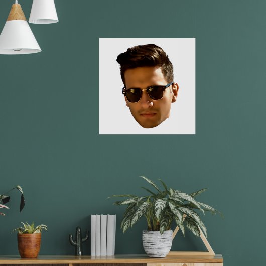 Custom Face Cutout Bachelorette Party Birthday Poster (Wohnzimmer 1)