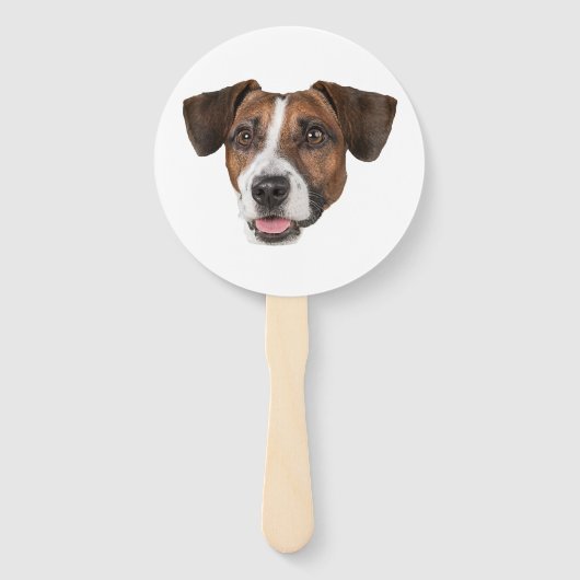 Custom Face Dog Cutout Junggeselinnen-Abschied Geb Fächer (Rückseite)