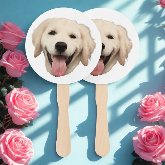 Custom Face Dog Cutout Junggeselinnen-Abschied Geb Fächer