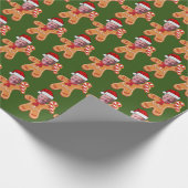 Custom Face Foto Gingerbread Funny Joe Biden Geschenkpapier (Ecke)