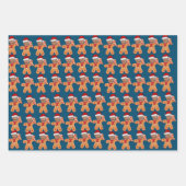 Custom Face Foto Gingerbread Funny Trump Geschenkpapier Set (Vorderseite 2)