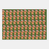 Custom Face Foto Gingerbread Funny Trump Geschenkpapier Set (Vorderseite)