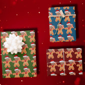 Custom Face Foto Gingerbread Funny Trump Geschenkpapier Set