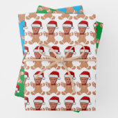 Custom Face Foto Gingerbread Funny Trump Head Geschenkpapier Set (Beispiel)