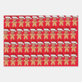 Custom Face Foto Gingerbread Funny Trump Xmas Geschenkpapier Set (Vorderseite 3)