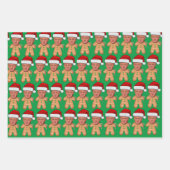 Custom Face Foto Gingerbread Funny Trump Xmas Geschenkpapier Set (Vorderseite 2)