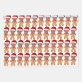 Custom Face Foto Gingerbread Funny Trump Xmas Geschenkpapier Set (Vorderseite)