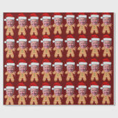 Custom Face Foto Gingerbread Joe biden Weihnachten Geschenkpapier (Flach)