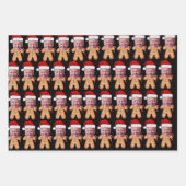 Custom Face Foto Gingerbread Joe biden Weihnachten Geschenkpapier Set (Vorderseite 2)