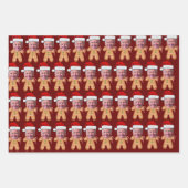 Custom Face Foto Gingerbread Joe biden Weihnachten Geschenkpapier Set (Vorderseite)