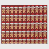 Custom Face Foto Gingerbrei Trump Weihnachten Geschenkpapier (Flach)