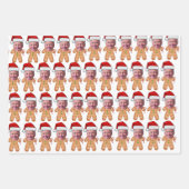 Custom Face Foto Gingerbrot Funny Joe biden Xmas Geschenkpapier Set (Vorderseite)