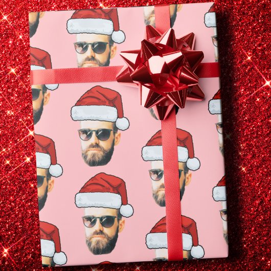 Custom Face Foto Santa Face Geschenkpapier