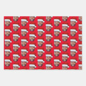 Custom Face Foto Santa Face Hat Geschenkpapier Set (Vorderseite 3)