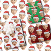 Custom Face Foto Weihnachtsmannmütze Weihnachten Geschenkpapier Set