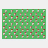 Custom Face Foto Weihnachtsmannmütze Weihnachtsges Geschenkpapier Set (Vorderseite 2)