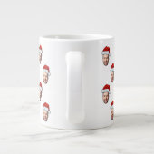 Custom Face Foto Weihnachtsmannmütze Weihnachtsges Jumbo-Tasse (Rückseite)
