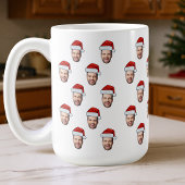 Custom Face Foto Weihnachtsmannmütze Weihnachtsges Kaffeetasse