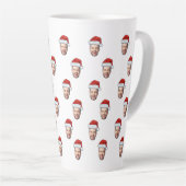 Custom Face Foto Weihnachtsmannmütze Weihnachtsges Milchtasse (Rechte Ecke)