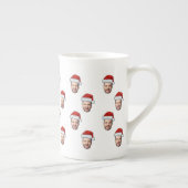 Custom Face Foto Weihnachtsmannmütze Weihnachtsges Porzellantasse (Rechts)