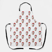 Custom Face Foto Weihnachtsmannmütze Weihnachtsges Schürze (Vorderseite)