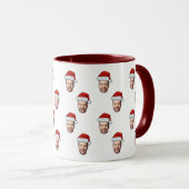 Custom Face Foto Weihnachtsmannmütze Weihnachtsges Tasse (VorderseiteRechts)