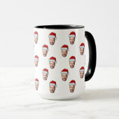 Custom Face Foto Weihnachtsmannmütze Weihnachtsges Tasse (VorderseiteRechts)
