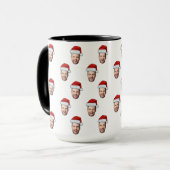 Custom Face Foto Weihnachtsmannmütze Weihnachtsges Tasse (Vorderseite Links)