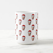 Custom Face Foto Weihnachtsmannmütze Weihnachtsges Verwandlungstasse (Zentrum)