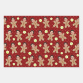 Custom Face Foto Weihnachtsmannschaft 3 Niedlich Geschenkpapier Set (Vorderseite)