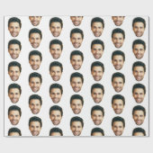 Custom Face | Funny Custom Heads Photo Gift Wrap Geschenkpapier (Flach)