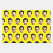 Custom Face | Funny Custom Heads Photo Gift Wrap Geschenkpapier Set (Vorderseite 3)