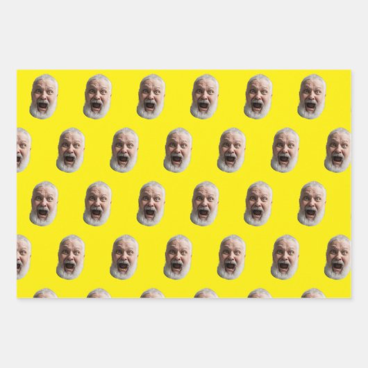 Custom Face Gift Wrap Geschenkpapier Set (Vorderseite 3)