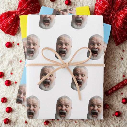 Custom Face Gift Wrap Geschenkpapier Set