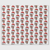Custom Face Gift Wrap, Gesichter Foto Weihnachtsma Geschenkpapier (Flach)