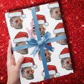 Custom Face Gift Wrap, Gesichter Foto Weihnachtsma Geschenkpapier