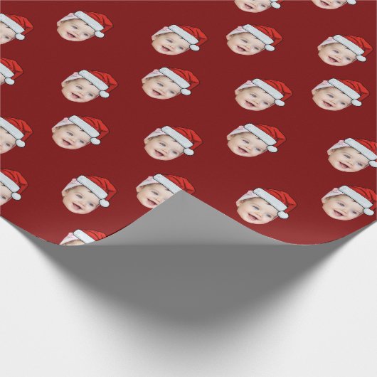 Custom Face Gift Wrap, Santa Claus Hat Gesicht Geschenkpapier (Ecke)
