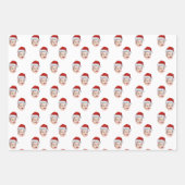 Custom Face Gift Wrap, Santa Claus Hat Gesicht Geschenkpapier Set (Vorderseite 3)