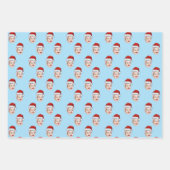 Custom Face Gift Wrap, Santa Claus Hat Gesicht Geschenkpapier Set (Vorderseite)