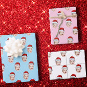 Custom Face Gift Wrap, Santa Claus Hat Gesicht Geschenkpapier Set