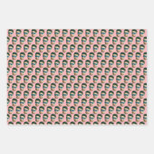 Custom Face Head Hochzeit Brautparty Party Gesicht Geschenkpapier Set (Vorderseite 2)