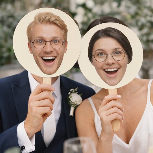 Custom Face Him or Her Game Paddles Fächer