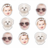 Custom Face Hochzeit Bachlerotte Abschluss 30. Aufkleber (Vorderseite)