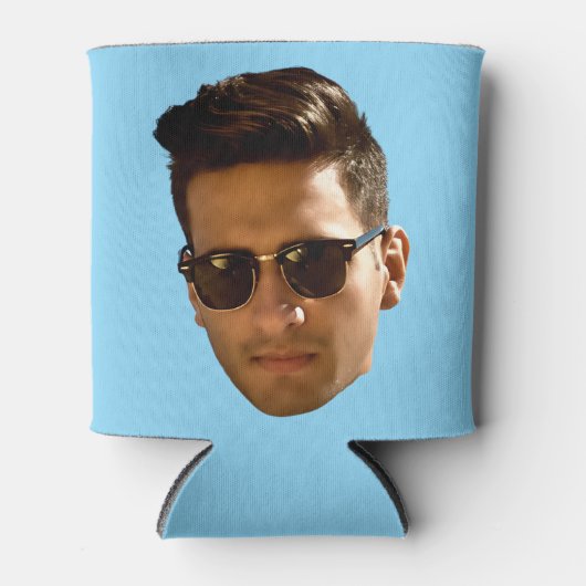 Custom Face Junggeselinnen-Abschied Birthday Blue Dosenkühler (Vorderseite)