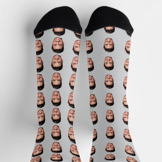 Custom Face Pattern Socks, Add Any Photo Face Socken (Oben)