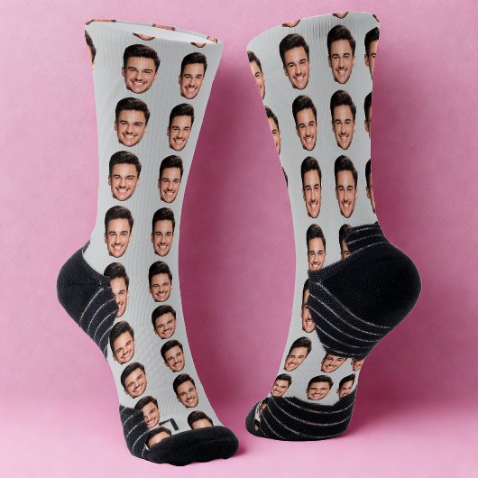 Custom Face Pattern Socks, Add Any Photo Face Socken