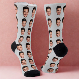 Custom Face Pattern Socks, Add Any Photo Face Socken
