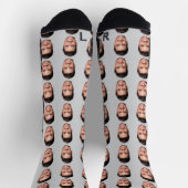 Custom Face Pattern Socks, Add Any Photo Face Socken (Oben)